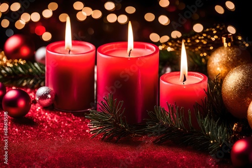christmas decoration with candles