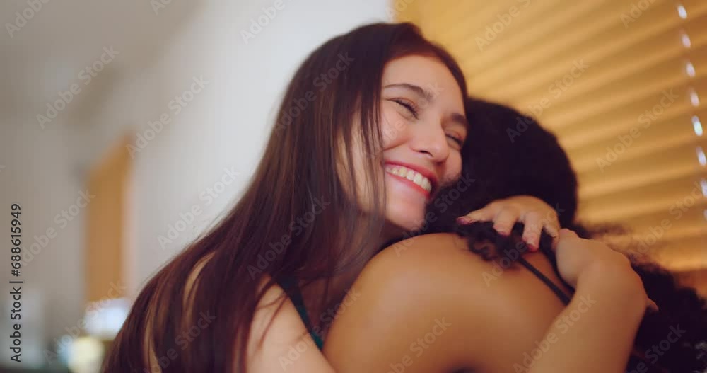 Young couple lesbian having happy moment in living room. Lifestyle, Happiness, Relaxation, Leisure and LGBT concept. Young couple lesbian having happy moment in living room. Lifestyle, Happiness, Relaxation, Leisure and LGBT concept.
