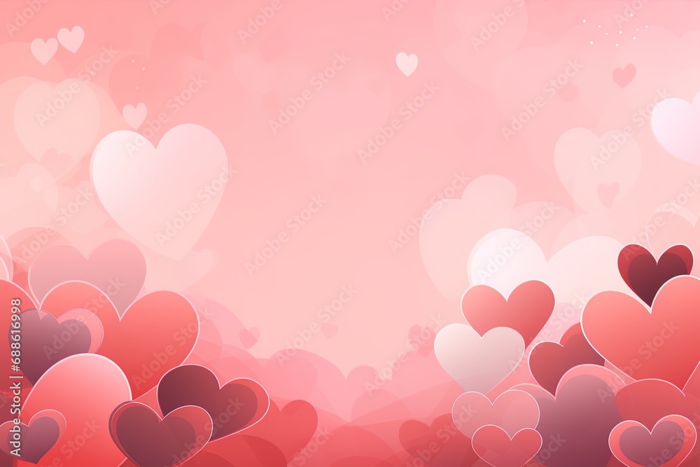 Valentine background with hearts, Valentine day special. Created with Ai