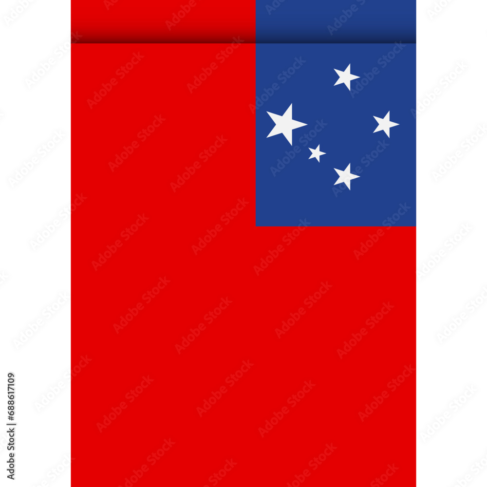 Samoa flag or pennant isolated on white background. Pennant flag icon. Samoa flag or pennant isolated on white background. Pennant flag icon.