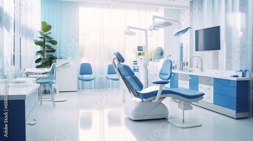 Modern Dental Clinic with Blue and White Colors 
