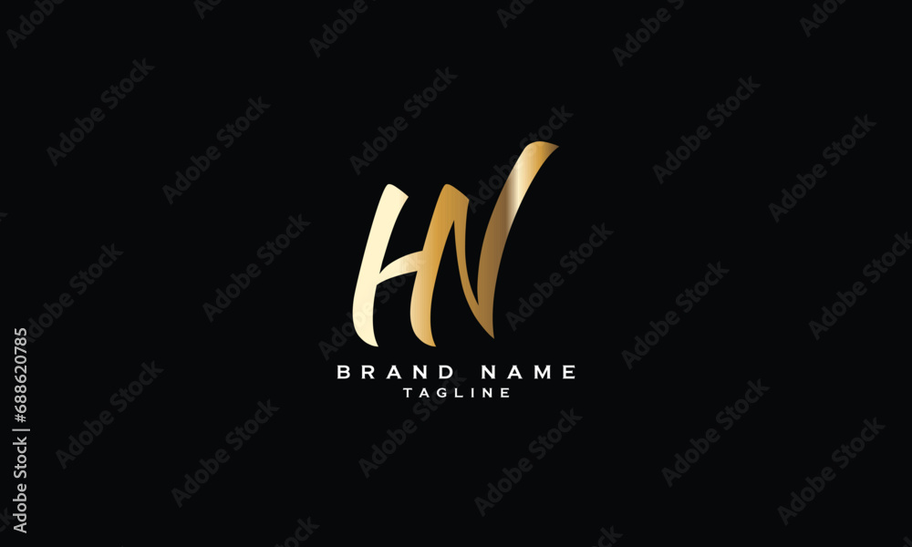 HN, NH, Abstract initial monogram letter alphabet logo design HN, NH, Abstract initial monogram letter alphabet logo design