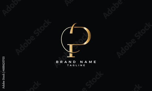 GP, PG, Abstract initial monogram letter alphabet logo design