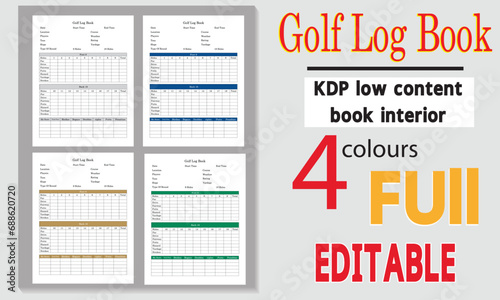 Golf Tournament Scorecard and logbook.