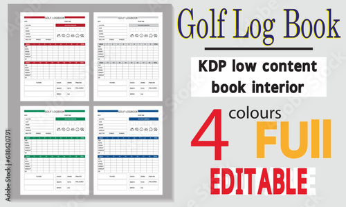 Golf Tournament Scorecard and logbook.
