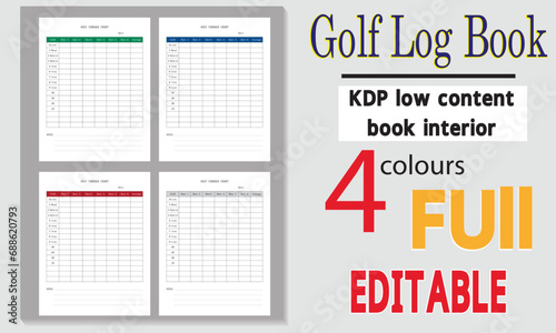 Golf Tournament Scorecard and logbook.