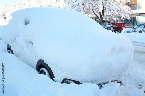 Car under snowdrift