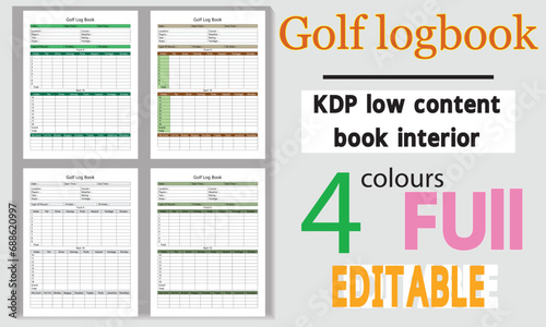 Golf Tournament Scorecard and logbook.