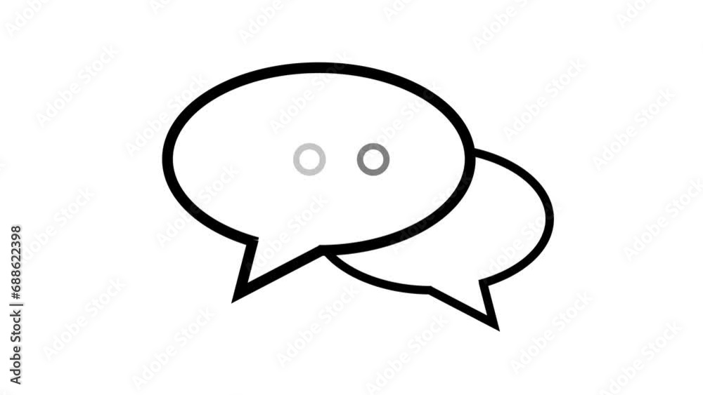 Rounded message notification, Message icon. Communication or comment chat symbol. Rounded message notification, Message icon. Communication or comment chat symbol.