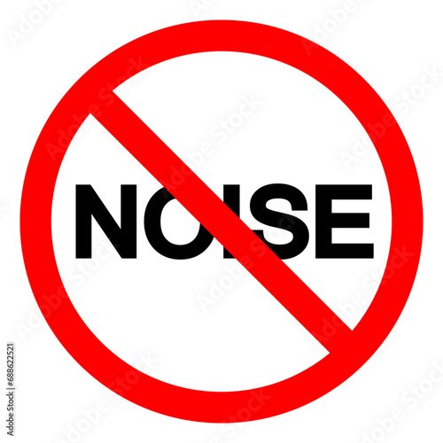 No Noise Symbol Sign ,Vector Illustration, Isolate On White Background Label. EPS10