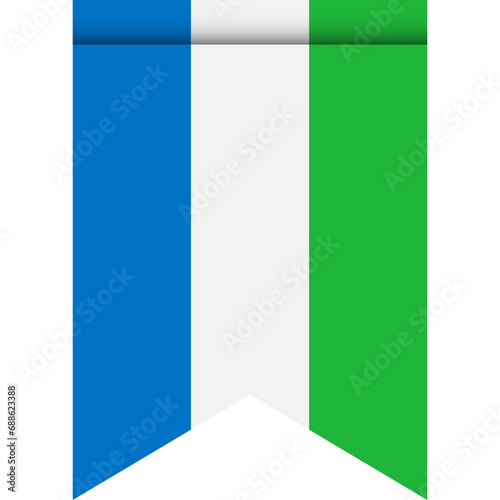 Free Download Sierra leone flag or pennant isolated on white background. Pennant flag icon. - GFXLoad
