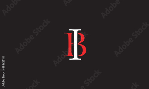 BI, IB, I, B Abstract Letters Logo Monogram	