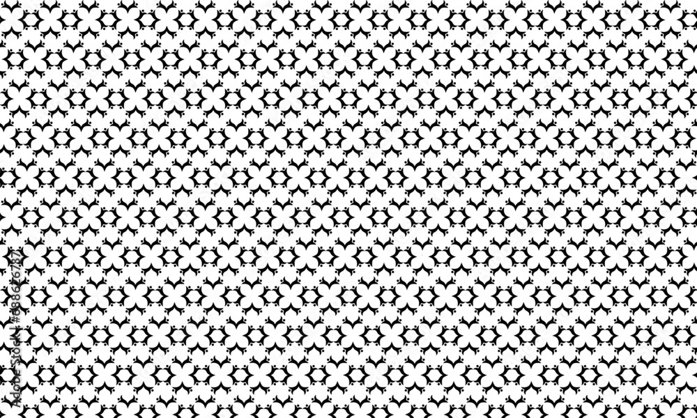 Vector damask seamless stylish  black and white pattern