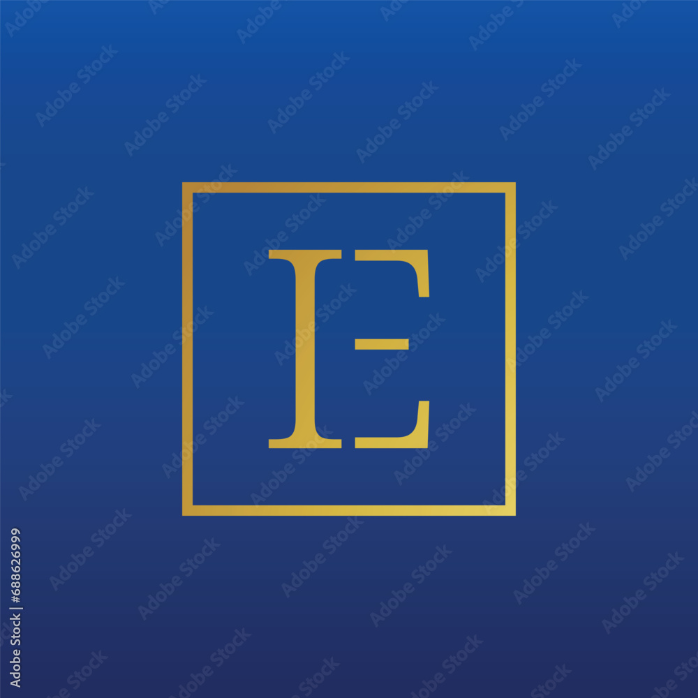 IE Square Letter Logo with square shape Design IE Square Letter Logo with square shape Design