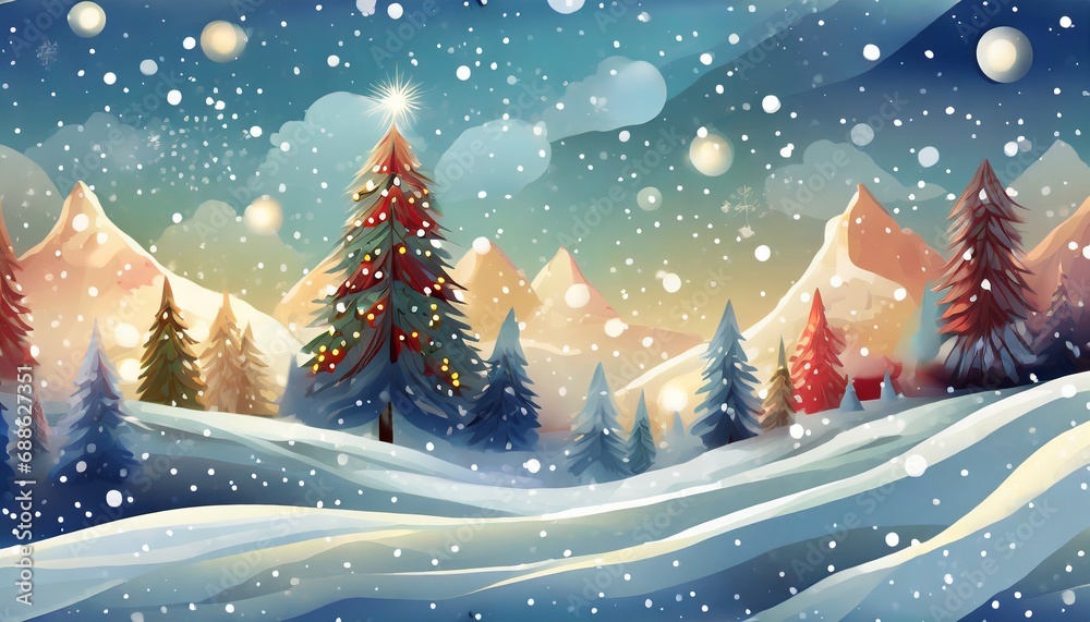 seamless Winter landscape with happy Christmas celebration seamless Winter landscape with happy Christmas celebration