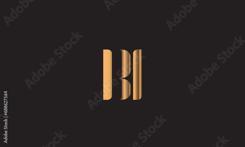 BI, IB, I, B Abstract Letters Logo Monogram	