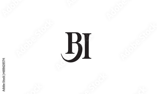 BI, IB, I, B Abstract Letters Logo Monogram	