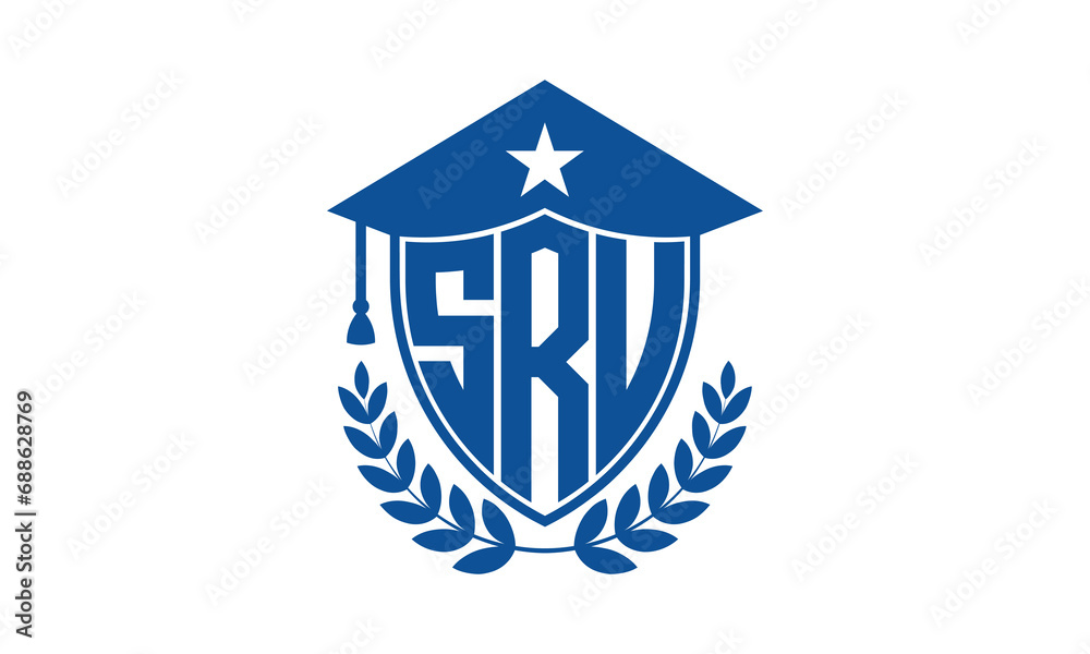 SRU three letter iconic academic logo design vector template. monogram, abstract, school, college, university, graduation cap symbol logo, shield, model, institute, educational, coaching canter, tech SRU three letter iconic academic logo design vector template. monogram, abstract, school, college, university, graduation cap symbol logo, shield, model, institute, educational, coaching canter, tech
