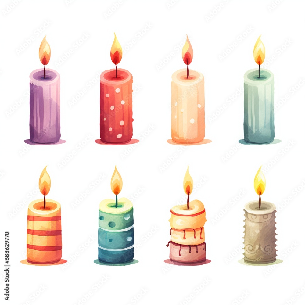 watercolor birthday clipart illustrations in a vibrant and playful style watercolor birthday clipart illustrations in a vibrant and playful style