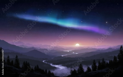 night sky landscape background © GREENMUR