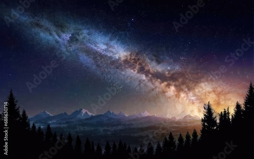 night sky landscape background © GREENMUR