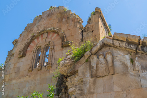 Georgian architecture of the Osvank Monastery in Erzurum photo