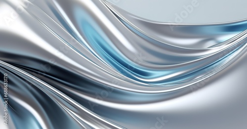 Floating silver waves: abstract background for futuristic and modern creative applications