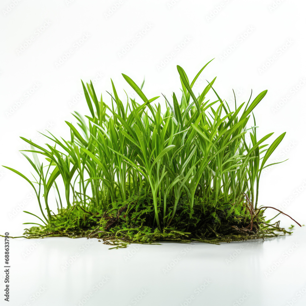 Obraz premium grass in solid white background