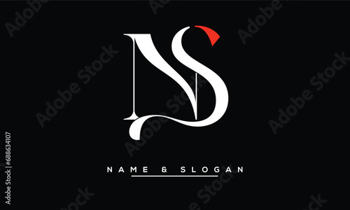 NS,  SN,  N,  S  Abstract  Letters  Logo  Monogram