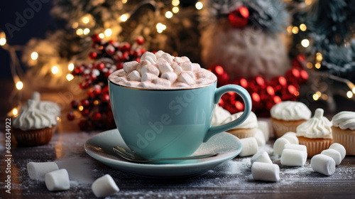 cocoa with marshmallows, a festive staple on the Christmas