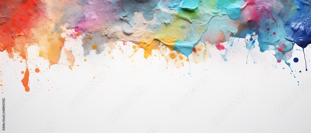Blank canvas painted with tempera paints with copy space to place an advertisement sign. AI generative Blank canvas painted with tempera paints with copy space to place an advertisement sign. AI generative