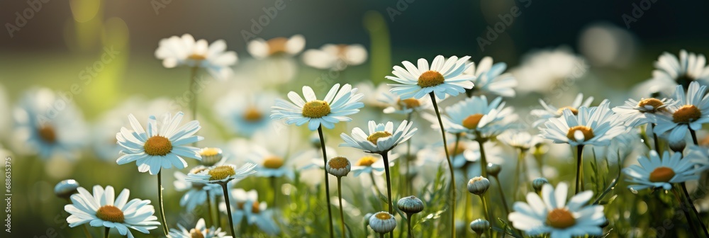 Beautiful Wild Flowers Green Grass , Banner Image For Website, Background, Desktop Wallpaper