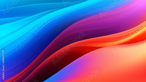 Abstract background in neon gradient. Vivid blue pin