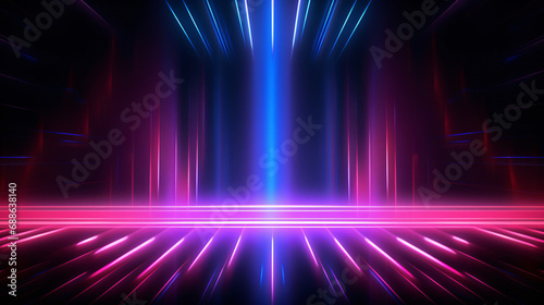 Abstract background with neon light.