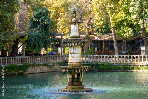 View of Aynzeliha Lake, second sacred pool in Balikligol , Sanliurfa. photo