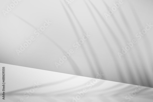 Product backdrop with natural light, Stage showcase minimal modern studio.