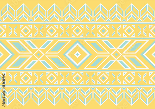abstract geometric shape seamless pattern background, yellow, green and white colors
