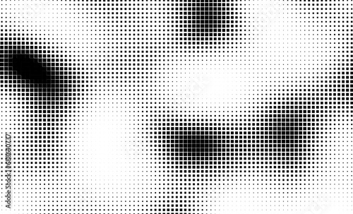 Dot pattern. Subtle fades dots pattern. Halftone faded grid. Small point fadew texture. Digital black fading points isolated on white