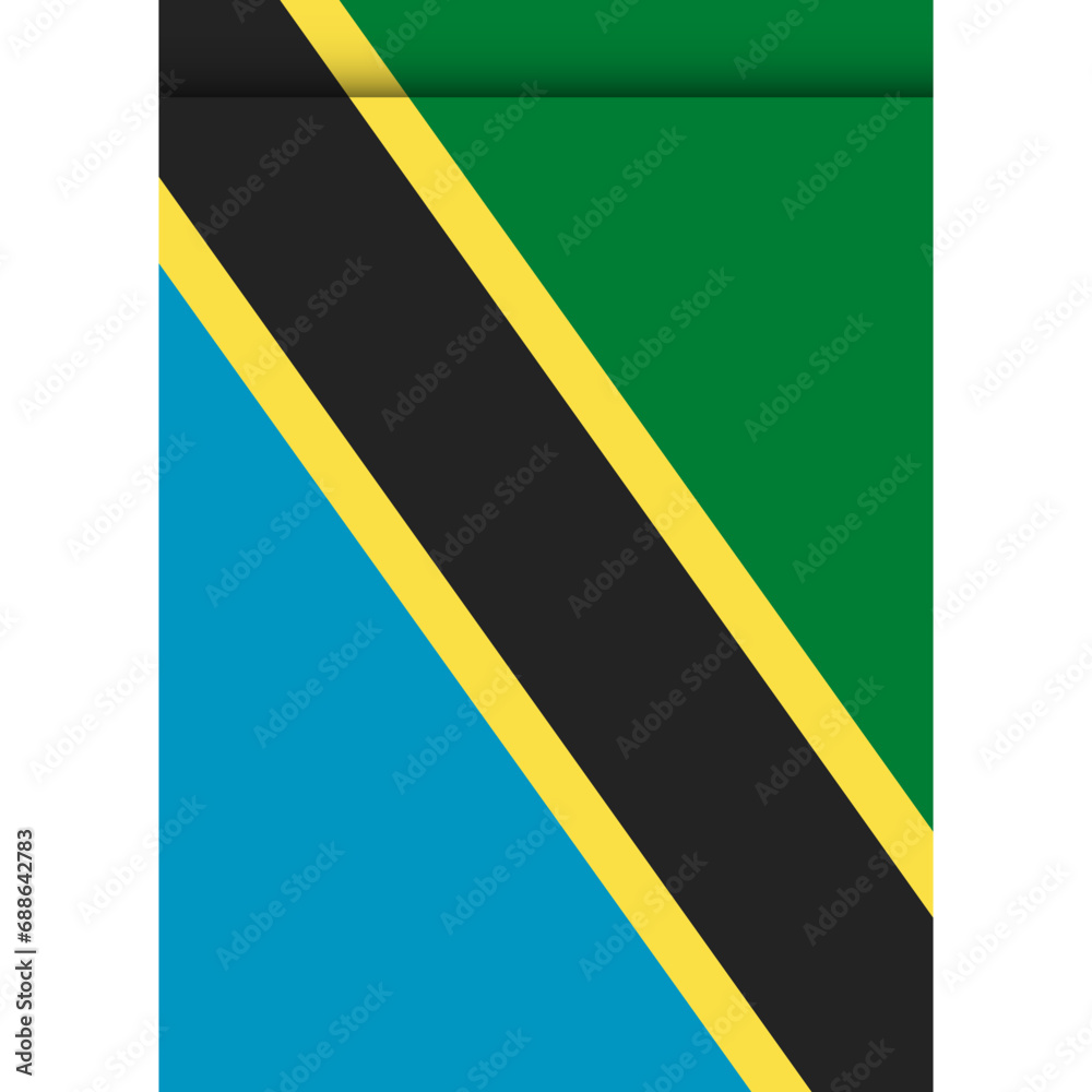 Tanzania flag or pennant isolated on white background. Pennant flag icon. Tanzania flag or pennant isolated on white background. Pennant flag icon.