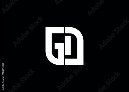 Monogram Letter GJ Logo Design vector template