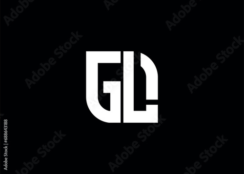Monogram Letter GL Logo Design vector template