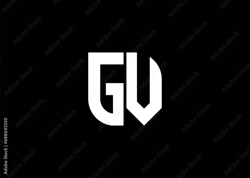 Monogram Letter GV Logo Design vector template Monogram Letter GV Logo Design vector template