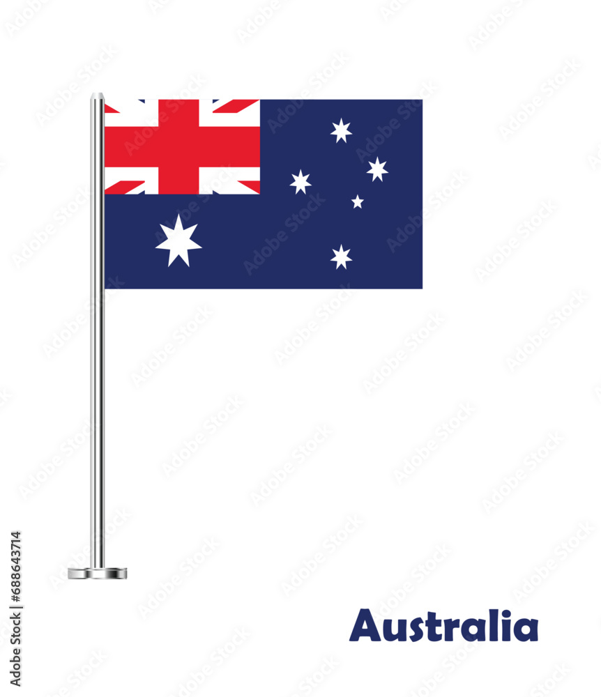 Flag Of Australia, Australia flag illustration, National flag of Australia.National symbol of Australia for perfect design,  table flag of Australia.