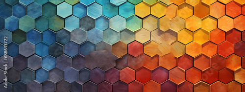 An intricate hexagon-patterned background with high details