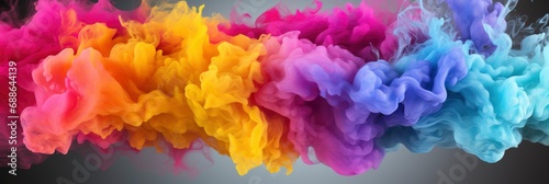Ink Paint Abstract Closeup Painting Colorful , Banner Image For Website, Background, Desktop Wallpaper