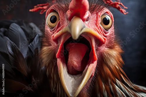 Humorous, meme-inspired image of a rooster photo