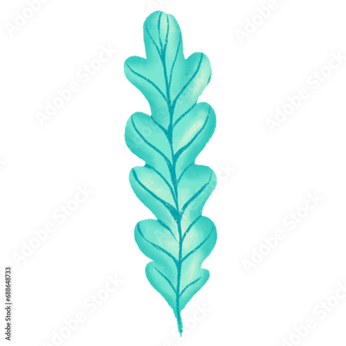 Vector watercolor illustration set of beautiful sea creature
