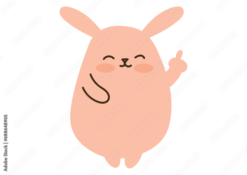 指さすうさぎ