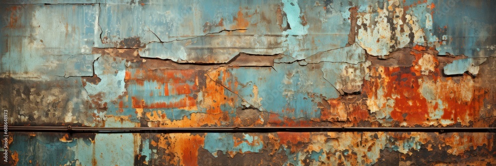 Texture Rusty Old Metal Cracked Peeling , Banner Image For Website, Background, Desktop Wallpaper