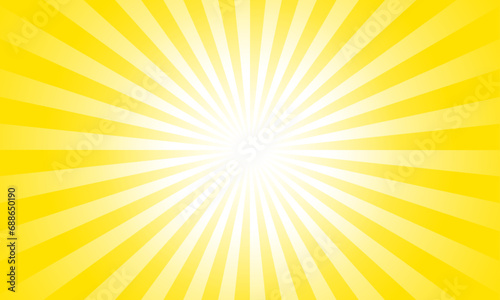 Sunray yellow background with copy space. Sunburst vector. Starburst copyspace